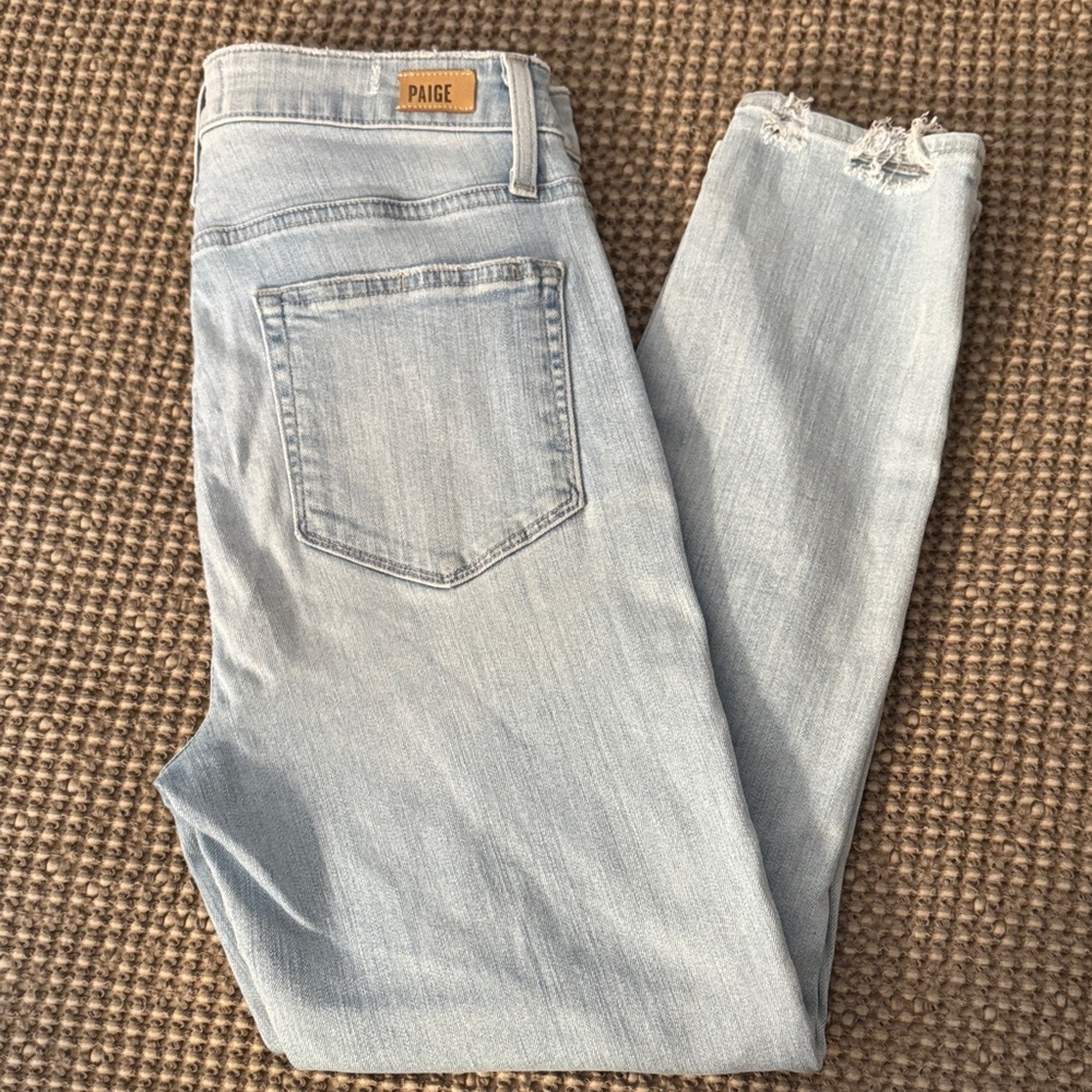 PAIGE MARGOT CROP Light Wash Ankle Jeans